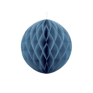 Papírová dekorace, modrá, koule, 30 cm (zn. PartyDeco)