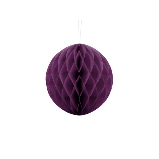 Papírová dekorace, fialová, koule, 20 cm (zn. PartyDeco)