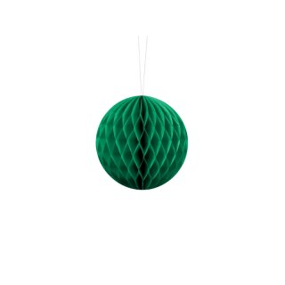 Papírová dekorace, smaragdová zelená, koule, 10 cm