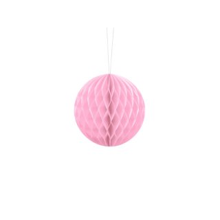 Papírová dekorace, světle růžová, koule, 10 cm (zn. PartyDeco)
