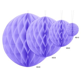 Papírová dekorace, lila, koule, 40 cm (zn. PartyDeco)