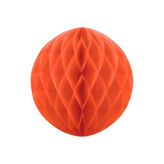 Papírová dekorace, oranžová, koule, 40 cm (zn. PartyDeco)