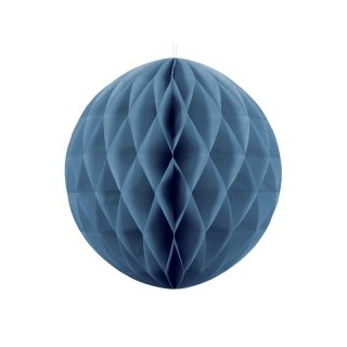 Papírová dekorace, modrá, koule, 40 cm (zn. PartyDeco)