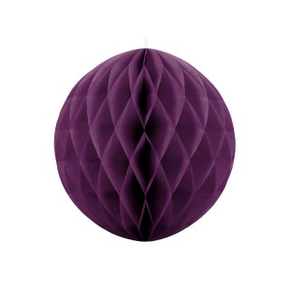 Papírová dekorace, fialová, koule, 40 cm (zn. PartyDeco)