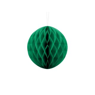Papírová dekorace, smaragdová zelená, koule, 20 cm
