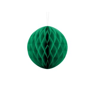 Papírová dekorace, smaragdová zelená, koule, 20 cm (zn. PartyDeco)