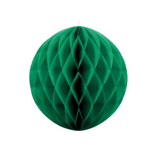 Papírová dekorace, smaragdová zelená, koule, 40 cm (zn. PartyDeco)