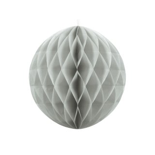 Papírová dekorace, šedá, koule, 40 cm (zn. PartyDeco)