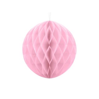Papírová dekorace, světle růžová, koule, 30 cm (zn. PartyDeco)