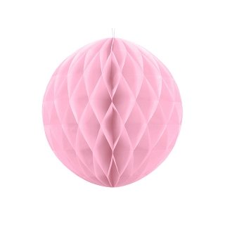 Papírová dekorace, světle růžová, koule, 40 cm (zn. PartyDeco)