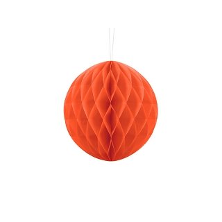Papírová dekorace, oranžová, koule, 20 cm