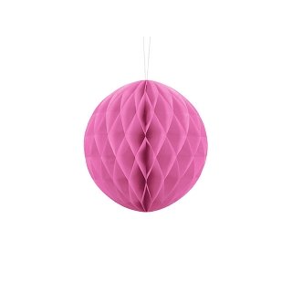 Papírová dekorace, růžová, koule, 20 cm (zn. PartyDeco)