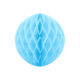 Papírová dekorace, světle modrá, koule, 40 cm (zn. PartyDeco)