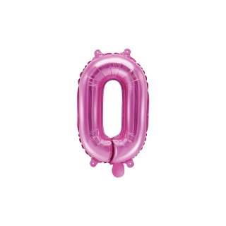 Fóliový balón 35 cm, růžový, číslo 0