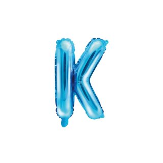 Foliový balonek, písmeno "K", modrý