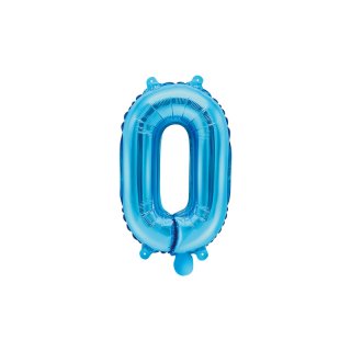Foliový balonek, písmeno "O", modrý (zn. PartyDeco)