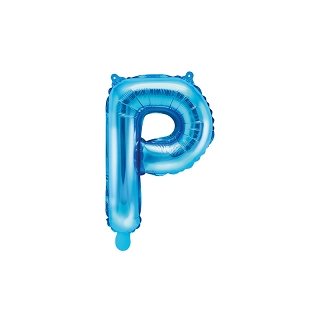 Fóliový balonek, písmeno P, modrý (zn. PartyDeco)
