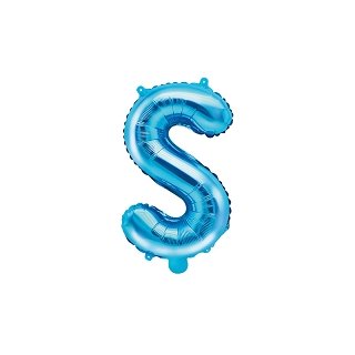 Foliový balonek, písmeno "S", modrý
