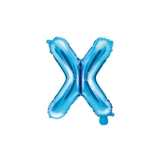 Foliový balonek, písmeno "X", modrý