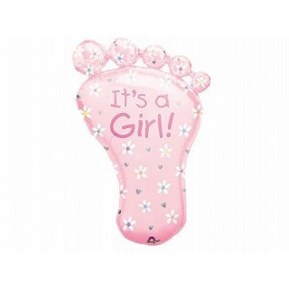 Foliový balonek "It's a girl", noha (zn. Anagram)
