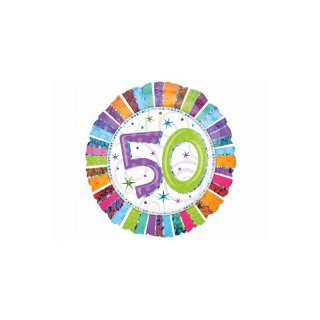 Foliový balonek "50", barevný