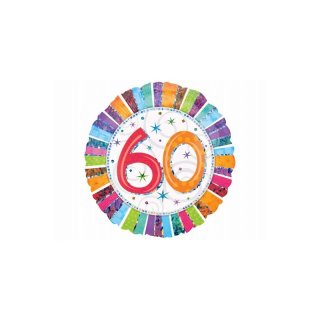 Foliový balonek "60", barevný