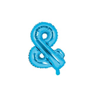 Foliový balonek "Ampersand", modrý, velikost 35 cm (zn. PartyDeco)