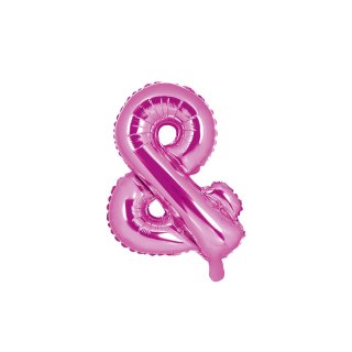 Fóliový balonek "Ampersand", růžový, velikost 35 cm (zn. PartyDeco)