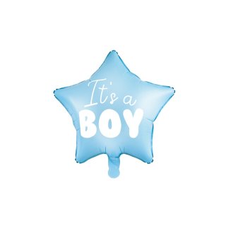 Fóliový balónek, hvězda "It's a boy" (zn. PartyDeco)