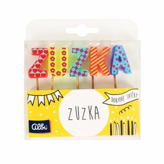 Dortové svíčky se jménem - Zuzka