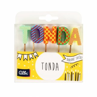 Dortové svíčky se jménem - Tonda