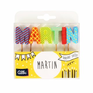 Dortové svíčky se jménem - Martin