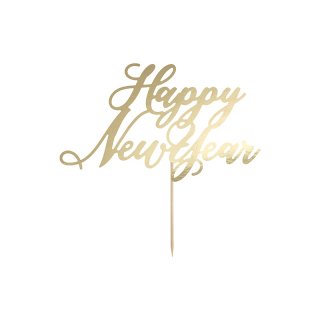 Dortová ozdoba "Happy New Year" (zn. PartyDeco)