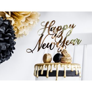 Dortová ozdoba "Happy New Year" (zn. PartyDeco)