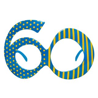 Brýle pro 60. narozeniny, modré (zn. PartyDeco)