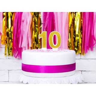 Narozeninová svíčka číslo 0, zlatá (zn. PartyDeco)