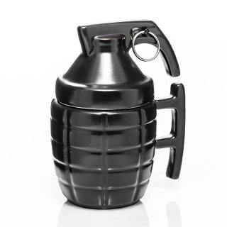 Granátový hrnek s víčkem, 280ml, černý