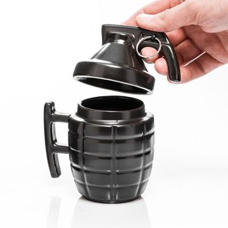 Granátový hrnek s víčkem, 280ml, černý