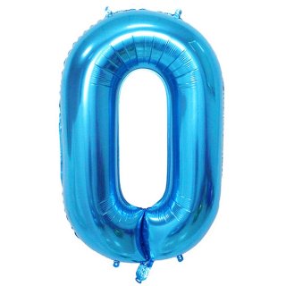 Fóliový balón 101 cm, modrý číslo 0