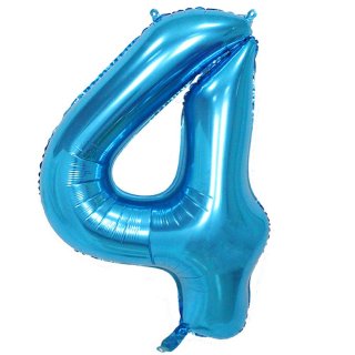 Fóliový balón 101 cm, modrý číslo 4
