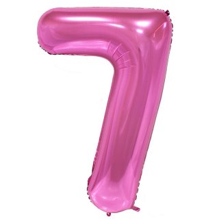 Fóliový balón 101 cm, růžový, číslo 7