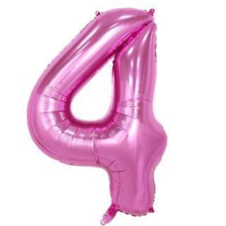 Fóliový balón 101 cm, růžový, číslo 4
