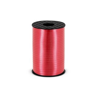 Stuha na balónky plastová, červená, 0.5cm/225m (zn. PartyDeco)