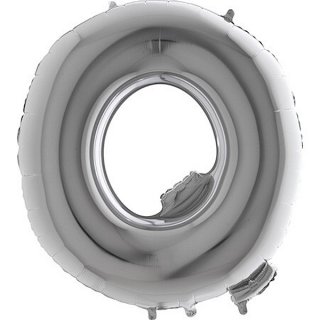 Fóliový balonek 101 cm, písmeno "Q", stříbrný