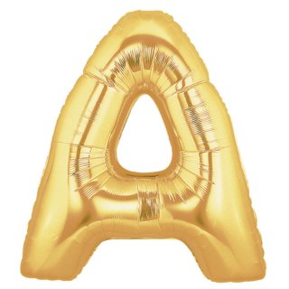Fóliový balonek 101 cm, písmeno "A", zlatý