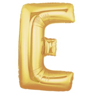 Fóliový balonek 101 cm, písmeno "E", zlatý