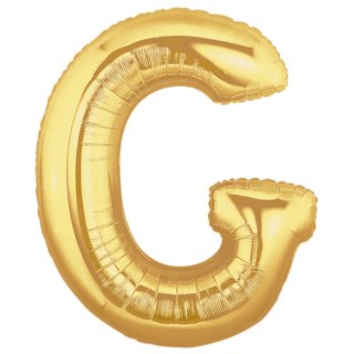 Fóliový balonek 101 cm, písmeno "G", zlatý