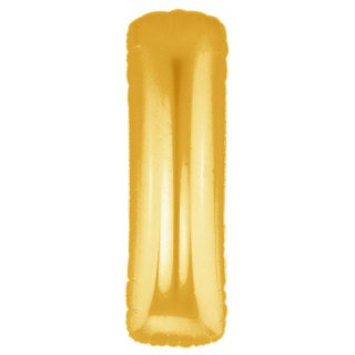 Fóliový balonek 101 cm, písmeno "I", zlatý