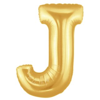 Fóliový balonek 101 cm, písmeno "J", zlatý