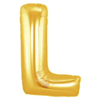Fóliový balonek 101 cm, písmeno "L", zlatý
